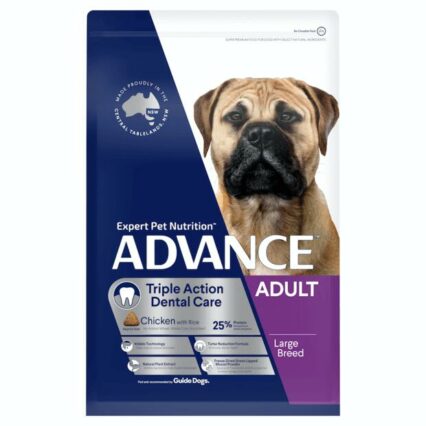 Advance Triple Action Dental Care Large Adult Dry Dog Food Chicken With Rice