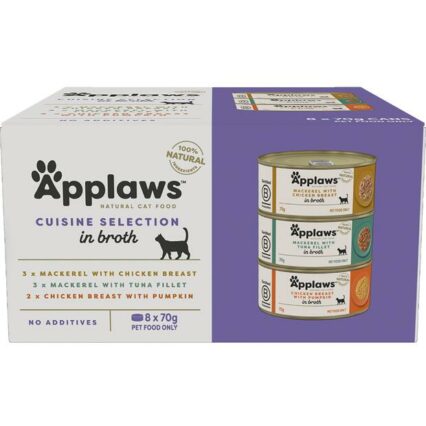 Applaws Wet Cat Food Adult Multipack Cuisine Selection In Broth Tin