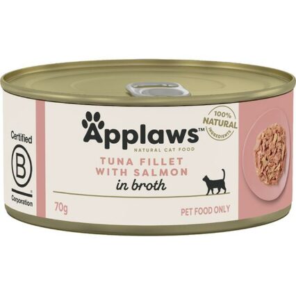 Applaws Wet Cat Food Adult Tuna Fillet With Salmon Tin