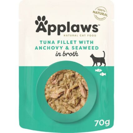 Applaws Wet Cat Food Tuna Adult Anchovy Broth Pouch