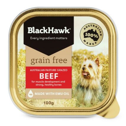 Black Hawk Grain Free Adult Beef Wet Dog Food Tray