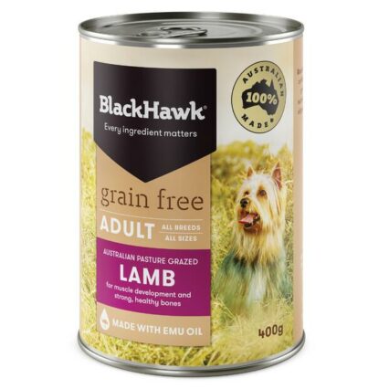 Black Hawk Grain Free Adult Lamb Wet Dog Food Can