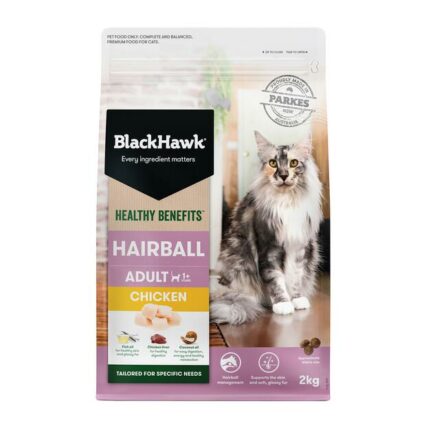 Black Hawk Healthy Benefits Dry Cat Food Adult Hairball Chicken