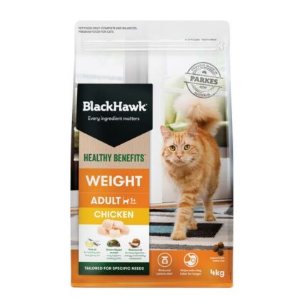 Black Hawk Healthy Benefits Dry Cat Food Adult Weight Chicken