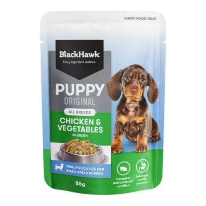 Black Hawk Original Puppy Chicken And Vegetables Wet Dog Food Pouch