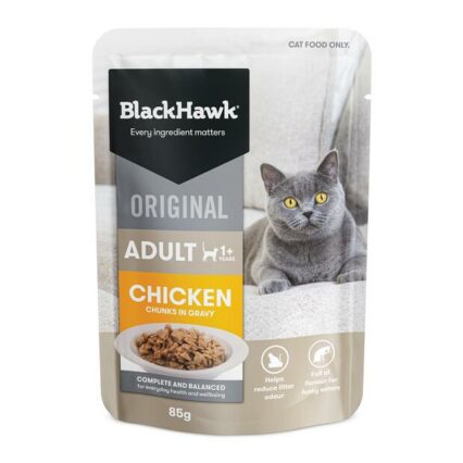Black Hawk Wet Cat Food Adult Chicken In Gravy Pouches