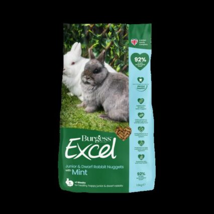 Burgess Excel Junior And Dwarf Rabbits Nuggets With Mint
