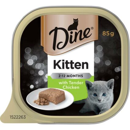 Dine Classic Collection Kitten With Chicken Wet Cat Food Tray