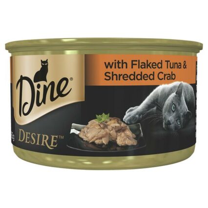 Dine Desire With Flaked Tuna And Shredded Crab Wet Cat Food Can