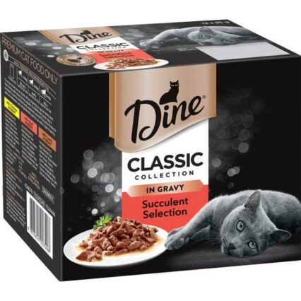 Dine Multipack Classic Collection In Gravy Mixed Selection Wet Cat Food Pouches
