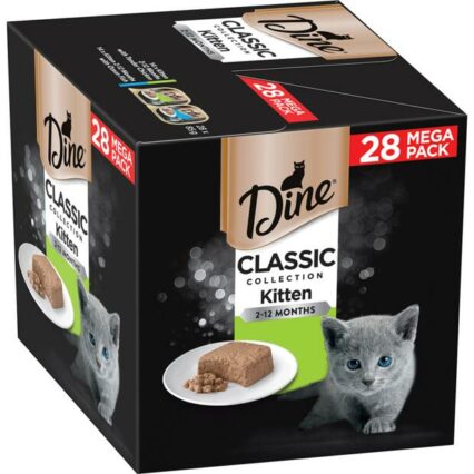 Dine Multipack Classic Collection Kitten With Tender Chicken And Ocean Fish Tray