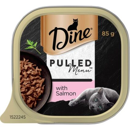 Dine Pulled Menu With Salmon Wet Cat Food Tray