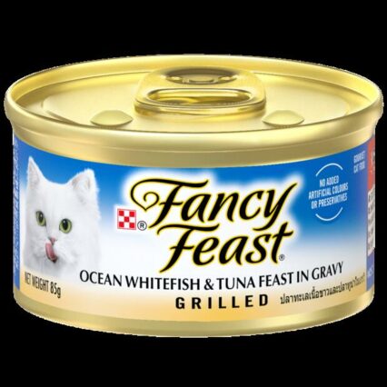 Fancy Feast Adult Grilled Ocean Whitefish And Tuna Feast In Gravy Wet Cat Food