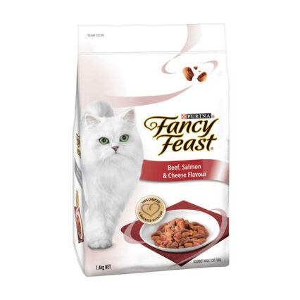 Fancy Feast Dry Cat Food Beef Salmon And Cheese Flavour