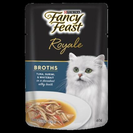 Fancy Feast Royale Broths Tuna Surimi And Whitebait In A Decadent Silky Broth Wet Cat Food