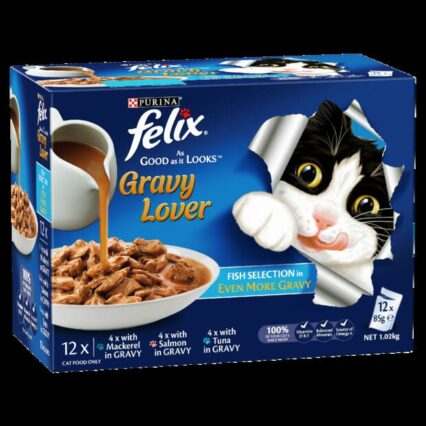 Felix Wet Cat Food As Good As It Looks Gravy Lover Fish Selection