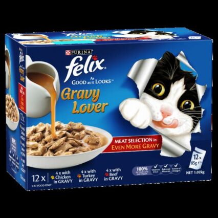Felix Wet Cat Food As Good As It Looks Gravy Lover Meat Selection