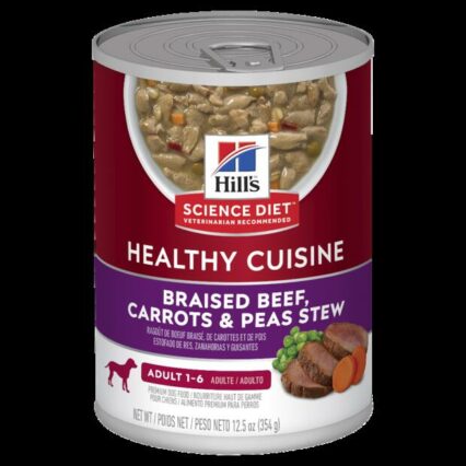 Hills Science Diet Adult Healthy Cuisine Beef Carrots And Peas Stew Wet Dog Food Canned