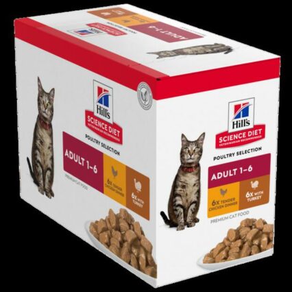 Hills Science Diet Adult Poultry Selection Variety Pack Wet Cat Food Pouches