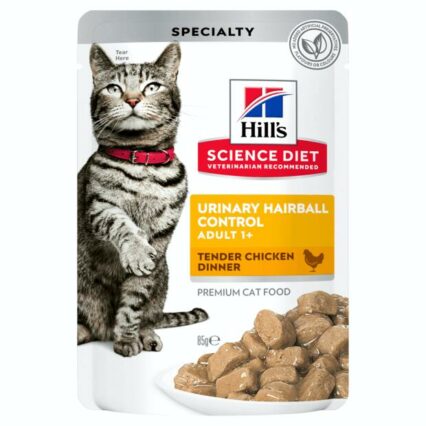 Hills Science Diet Adult Urinary Hairball Control Cat Food Pouches