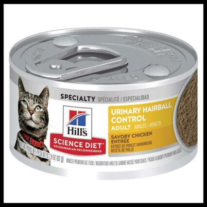 Hills Science Diet Adult Urinary Hairball Control Savory Chicken Entree Canned Cat Food
