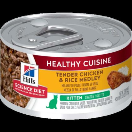 Hills Science Diet Kitten Healthy Cuisine Chicken And Rice Medley Canned Cat Food