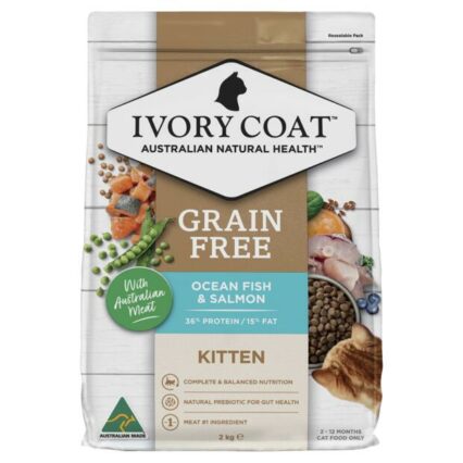 Ivory Coat Grain Free Kitten Ocean Fish And Salmon Dry Cat Food