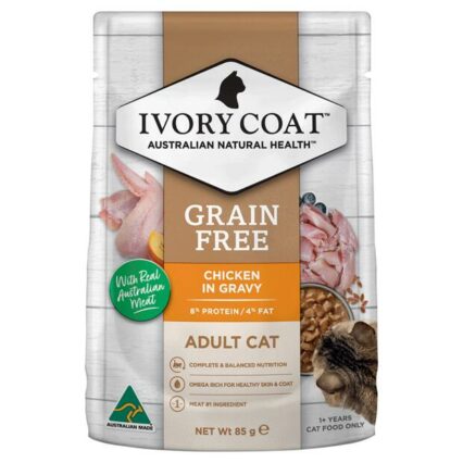 Ivory Coat Grain Free Wet Cat Food Adult Chicken Gravy