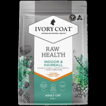 Ivory Coat Raw Health Adult Indoor And Hairball Dry Cat Food
