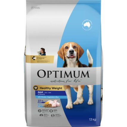 Optimum Adult Healthy Weight Dry Dog Food Chicken Vegetables And Rice