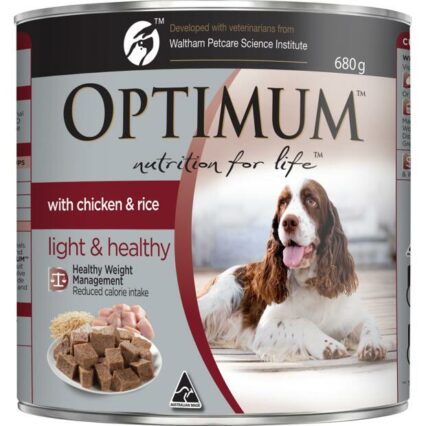 Optimum Adult Weight Management Chicken And Rice Cans Wet Dog Food