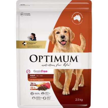 Optimum Dry Dog Food Grain Free Beef Veges