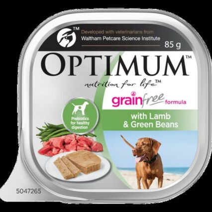 Optimum Grain Free Adult Lamb And Green Beans Trays Wet Dog Food