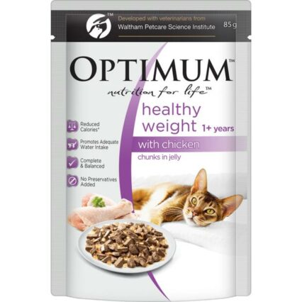 Optimum Healthy Weight Wet Cat Food Chicken In Jelly Pouch