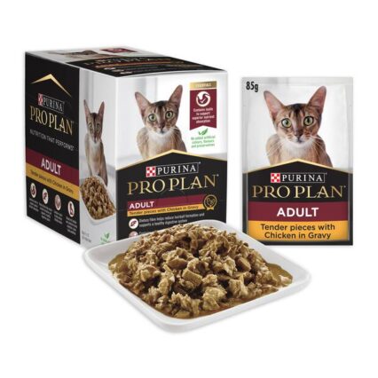 Pro Plan Adult Chicken Gravy Wet Cat Food Pouches
