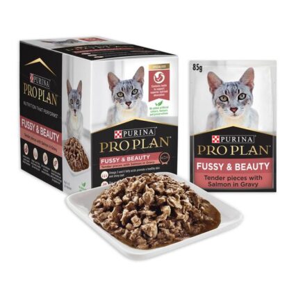 Pro Plan Adult Fussy And Beauty Wet Cat Food Pouches
