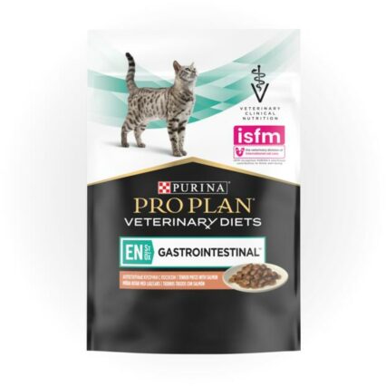 Pro Plan Veterinary Diets Feline En Gastrointestinal Salmon Pouches Wet Cat Food