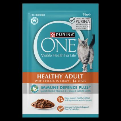 Purina One Adult Chicken In Gravy Wet Cat Food Pouches