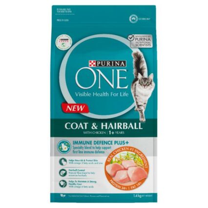 Purina One Adult Coat And Hairball Chicken Dry Cat Food