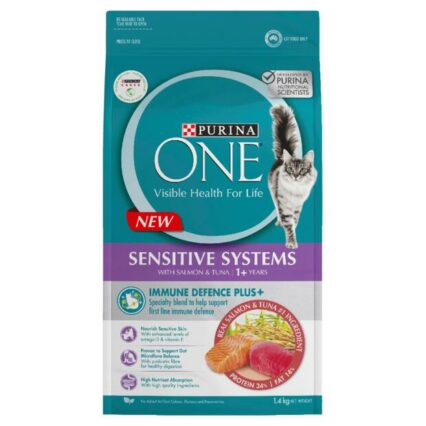 Purina One Adult Sensitive Salmon And Tuna Dry Cat Food