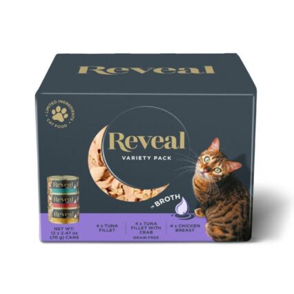 Reveal Natural Wet Cat Food Broth Can Variety Pack