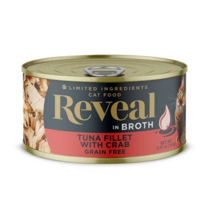 Reveal Natural Wet Cat Food Tuna Fillet With Crab In Broth