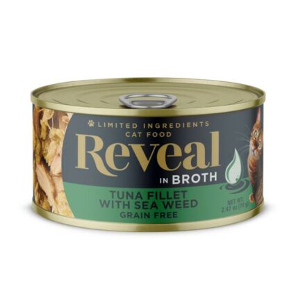 Reveal Natural Wet Cat Food Tuna Fillet With Seaweed In Broth