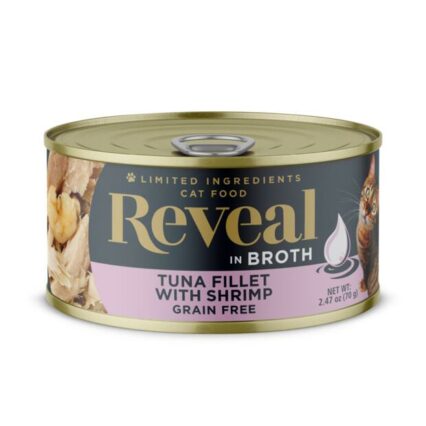 Reveal Natural Wet Cat Food Tuna Fillet With Shrimp In Broth
