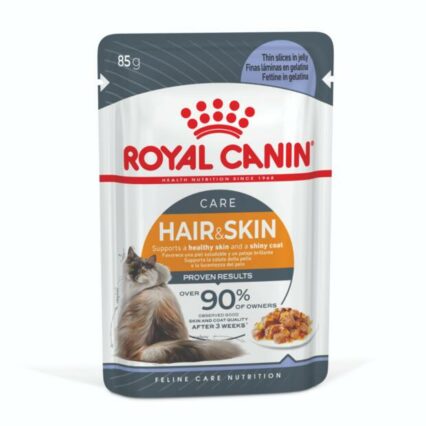 Royal Canin Hair And Skin Jelly Wet Cat Food Pouches