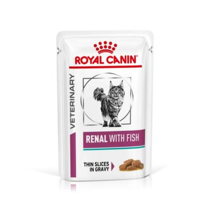 Royal Canin Veterinary Renal With Fish Wet Cat Food Pouches