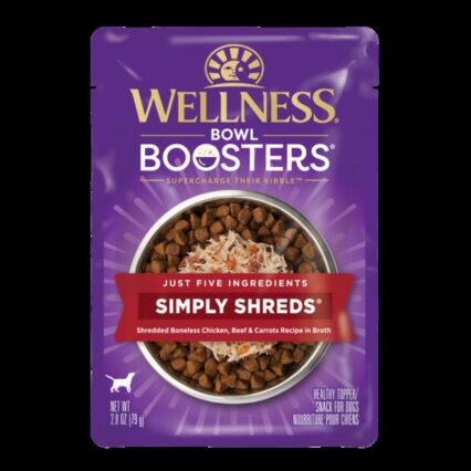 Wellness Bowl Boosters Wet Dog Food Mixer Topper Chicken Beef Carrot