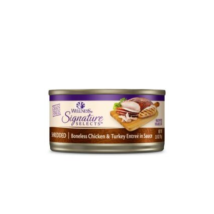 Wellness Signature Selects Shredded Chicken And Turkey Sauce Wet Cat Food