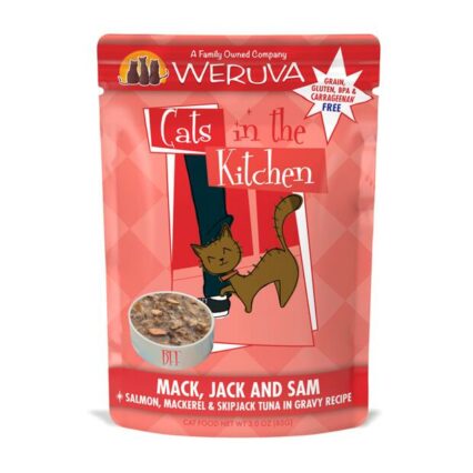 Weruva Mackerel Skipjack And Salmon In Gravy Wet Cat Food Pouches