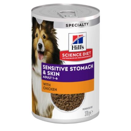 Hills Science Diet Adult Sensitive Stomach And Skin With Chicken Wet Dog Food Can